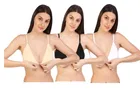 Cotton Blend Solid Front Open Bras for Women 