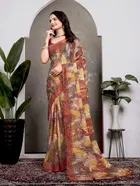 Georgette Printed Saree for Women 