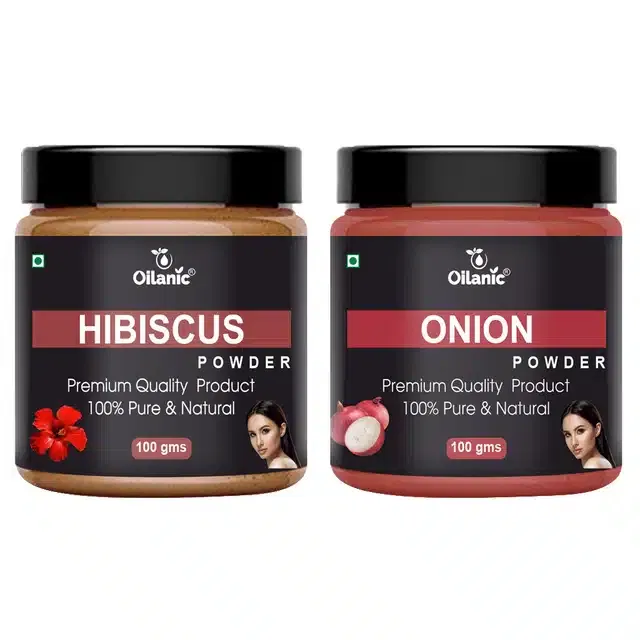 Natural Hibiscus & Onion Powder for Skin & Hair (Pack of 2, 100 g)