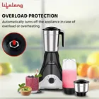 Lifelong Mixer Grinder | 500 W | 4 Jars - 2 SS Jars and 2 Jars for Smoothie Blending - Black