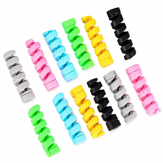 12 Pcs Charging Cable Protector (Multicolor)