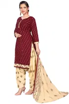 Cotton Blend Printed Kurti with Salwar for Women 