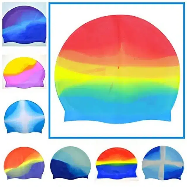 Waterproof Silicone Swimming Cap for Men & Women (Assorted)