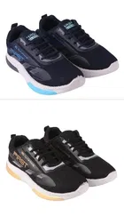 Sports Shoes for Men, Pack of 2, Black & Blue 