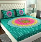 Cotton Queen Bedsheet with 2 Pillow Cover 
