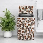 Grover Top Load Washing Machine Cover Brown Floral Printed Pack of 1
