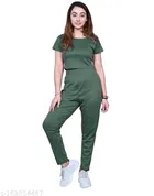 Polycotton Tracksuit for Women (Olive, S)