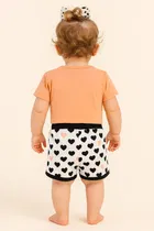 Cotton Blend Printed Clothings Set for Girls 