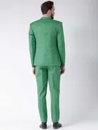 हैंगअप मेंस फॉर्मल पॉलिएस्टर विस्कोस रेगुलर फिट सूट, Green, Size- 36 