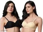 Cotton Solid Bra for Women & Girls, Multicolour, Pack of 3 