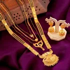 Alloy 4 Pcs Mangalsutra Set with Earrings for Women 