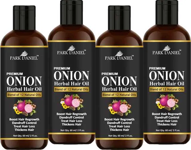 Park Daniel Onion Herbal Hair Oil (Pack of 4, 60 ml) (SE-1695)
