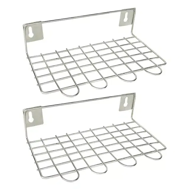 Stainless Steel Utensil Holder (Pack of 2, Silver)