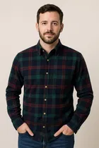 Cotton Blend Checkered Shirt for Men, Multicolour 