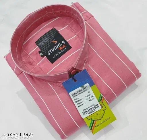 Cotton Blend Checked Shirt for Men, Pink (XL) Pack of 1