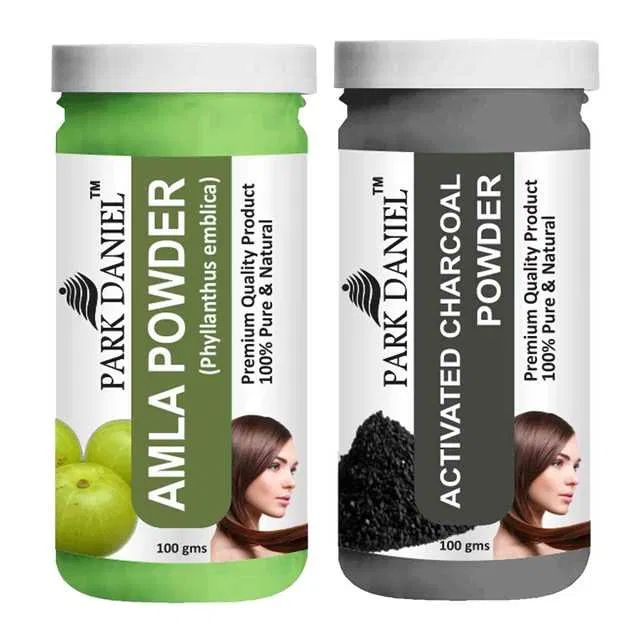 Park Daniel 100% Pure & Natural Amla Powder & Activated Charcoal Powder (Pack Of 2, 100 g) (SE-412)