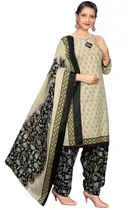 Cotton Blend Printed Kurti with Salwar for Women 