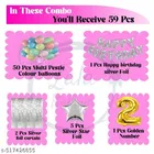 59 Pcs 2nd Birthday Decoration kit, Multicolour, Set of 1