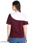 Nylon T-shirt for Women, Maroon 