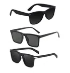 UV Protected Sunglasses for Men & Women (Black, Pack of 3)