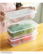 Plastic Fridge Storage Containers (Transparent, 1500 ml) (Pack of 3)
