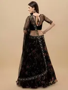 Net Embroidred Semi Stiched Lehenga Choli for Women 