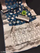 Organza Zari Woven Saree for Women 
