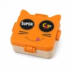 3-Compartment Bento Plastic Lunch Box 