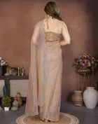 Bollywood Embroidered Organza Saree for Women 