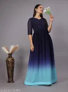 Colorblocked Georgette Kurti for Women 