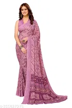 Designer Printed Georgette Saree for Women, Pack of 2 