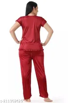 Satin Nightsuit Set for Women 