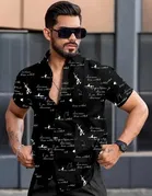 Silk Half Sleeves Shirt for Men (Multicolor, S)