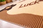 ENJOY LIFE Happy Luck Floral Anti-Skid door or Bath Mat [38x58 cm] Brown and Beige