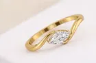 Gold Plated Stainless Steel Rings for Women, Pack of 3