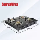 SURYAVIVA Nano 4B BK Toughened Glass 4 Cast Iron 