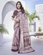 Linen Printed Saree for Women 