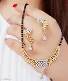 Alloy Mangalsutra with Earrings for Women 