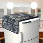 PVC Printed Fridge Top Cover with 3 Pcs Shelf Mats & Handle Cover 