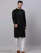 Embellished Regular Kurta for Men 