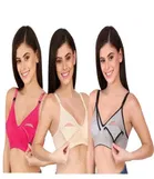 Cotton Blend Solid Bras for Women 