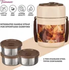 Trueware Office plus 3 with 3 Stainless Steel Containers Lunch Box 