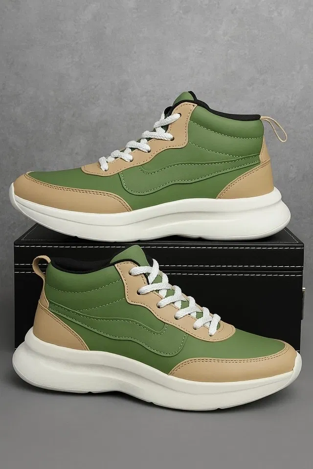 Densu Boots for Men (Olive, 6) Green Boot Hocky