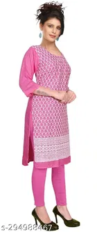Cotton Blend Printed Kurti for Women 