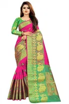 Trendy Banarasi Saree with Blouse Piece For Women 