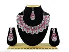 [Pink] Partywear Necklace Set for Women 