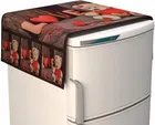PVC Fridge Top Cover with 6 Utility Pockets & Handle Cover with 3 Pcs Shelf Mats 