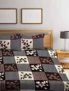 Polycotton 88x88 Inch Bedsheet with 2 Pillow Cover, Multicolor