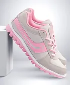 ASIAN Cute sports shoes for women | Running shoes for girls stylish latest design new fashion | casual sneakers for ladies | Lace up Lightweight pink shoes for jogging, walking, gym & party Running Shoes For Women(Pink& Grey,6)