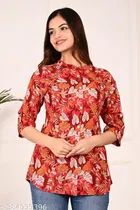 Rayon Three Quarter Sleeves Top for Women 